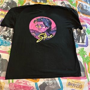 Stranger Things Steve Black Mens t-shirt 2x